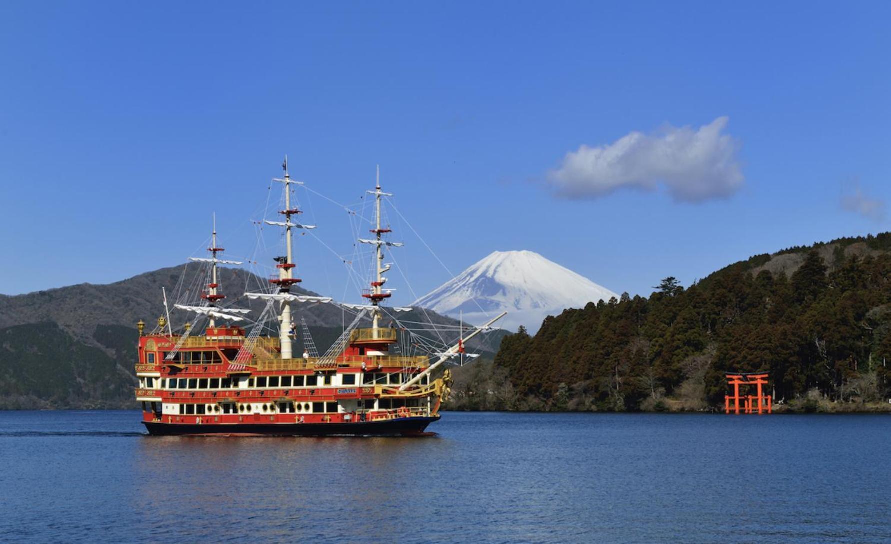 和 Modan a Oabya 箱根 神社 参拝 や 駅伝 観戦 箱根 観光 に 最適 a 芦ノ湖 Torii が Miea 海賊 船 Combini 徒歩 圏 201 エクステリア 写真